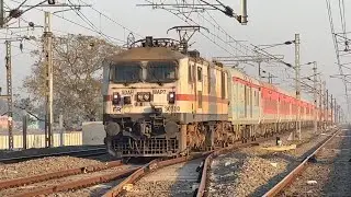 Dangerous WAP7 KanchanKanya+Darjeeling mail+Bikaner SF+Netaji SF attacks Chandanpur at 130kph- IR