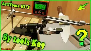 I sharpen a cheap and dull Chef Knife at home to razor sharpness on a sharpener Sy tools K09