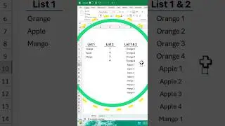 How to combine Columns with all possibilities in excel? #excel #exceltips #excelchart #exceltricks