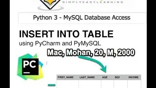 04 Python 3 MySQL Database Access - Insert Into Table Prt. 1 Statically