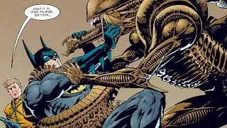 Batman fights the Xenomorphs