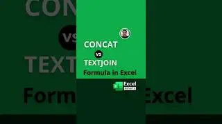 CONCAT vs TEXTJOIN Formula in Excel