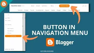 How to Add Button in the Navigation Menu of Blogger | ( Blogger  customization )