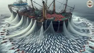 How American Fisherman Catch Billions of Giant Salmon Fish | Modern Fishing Technology