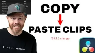 The NEW Copy & Paste Option for DaVinci Resolve
