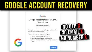 How to Recover Gmail Account without Recovery Email and Password 2024 (Gmail Account Recovery)