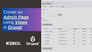 Create an Admin Page using Views in Drupal