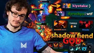 MIRACLE Shadow Fiend GOD goes mid and OWNS Kiyotaka & Dyrachyo dota 2