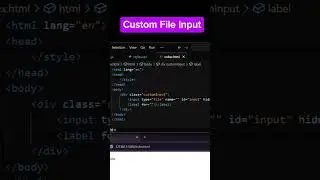 Custom input type file|| HTML CSS