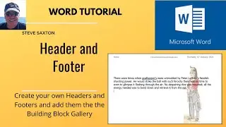 Headers and Footers in Microsoft Word.  [Headers] [Footers]