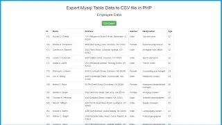 Export Mysql Table Data to CSV file in PHP