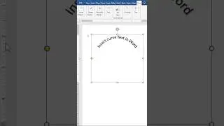 How to insert curve text in word 