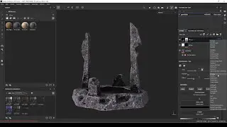 90 Zbrush and Substance Stone - Using Zbrush Surface tool and Creating Stone in Substance 3D Painter