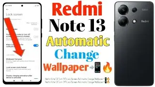 How To Redmi Note 13 Turn Off Lock Screen Automatic Change Wallpaper📲🔥