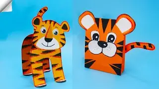 10 DIY ideas easy paper crafts  Symbol 2022 paper tiger  How to make paper TIGER