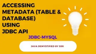 Accessing MetaData Using JDBC API