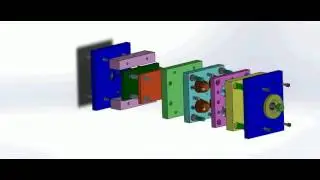 Solidworks A tutorial:  plastic mold advanced assembly