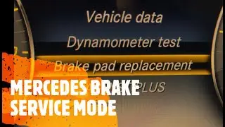 Mercedes rear brake pad change electric hand brake service position
