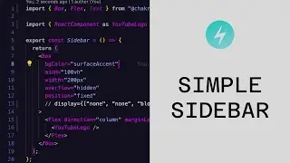 Quick Sidebar in ChakraUI for Beginners | Desktop Only