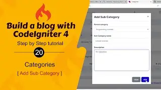 Build a blog with CodeIgniter 4 - #20 Categories - Add Sub Category