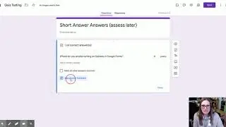 Short Answer not graded in Forms