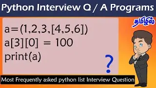 Python Important Question in Tamil | Tuple | List