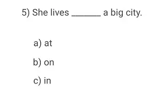 Prepositions Of Place at, on, in, Quiz || At, On, In Grammar Quiz