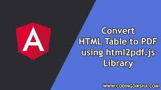 Angular Convert HTML Table to PDF using html2pdf js Library