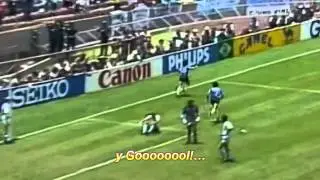 Maradona Goal of the Century - Víctor Hugo Morales commentary - Argentina-England 2-1 1986