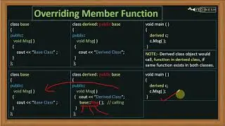 Function Overriding In C++ | C++ Tutorial for Beginners