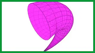 Practice Drawing Rotating 3D Bent Cone Model