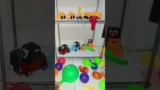 Balloons, contractor cars and colorful balls part 71 #shorts #balloons #contractor