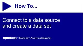 How to connect to a data source and create a data set | OpenText Magellan Analytics Designer