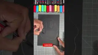 How To Draw Glow Effect With Posca Pens! 😍 #art #drawing #shorts