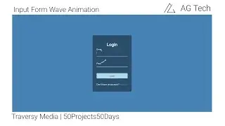 How to make an Input Form Wave Animation| Day 8 | HTML CSS JS | #50Projects50Days