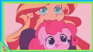 Sunset's Adorable First Meeting With Pinkie ( MLP Comic Dub )