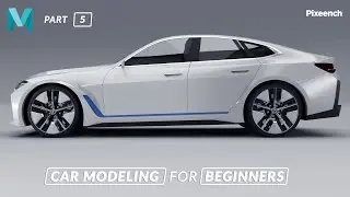 How to Model a CAR in Maya Tutorial for Beginners | Part - 05 | Cover The Side Part | Pixeench