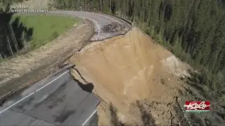 Section of Wyoming mountain highway collapses