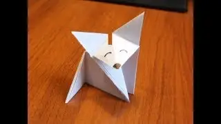 Лисичка. Оригами. Лиса из бумаги.  paper Fox