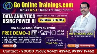 Power BI Demo Part3 - August 3rd 2024 | Bhaskar Jogi | Go Online Trainings | 90000 75637