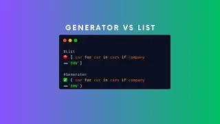 Почему generator быстрее и лучше списков в Python