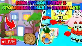 🔴 LIVE PET SIMULATOR 99 DINO TYCOON EVENT 🦖 & SPONGEBOB COLLAB + GIVEAWAYS & MORE! PET SIM | ROBLOX