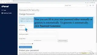 How to change an account password in cPanel with CloudSpace