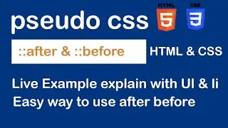 Css Tutorial ::after & ::before pseudo selector | How to use after and before css tutorial