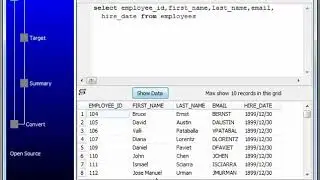 Export DBF query results to SQL file