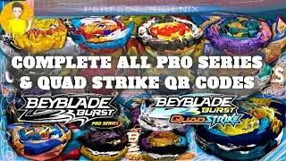 COMPLETE ALL PRO SERIES & QUAD STRIKE QR CODES BEYBLADE BURST APP |  TALK BEYBLADE