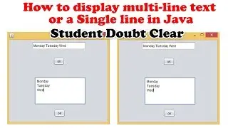 How to display multi-line text  or a Single line in Java