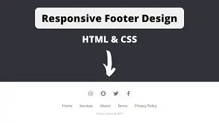 Simple Responsive Footer Design using HTML and CSS