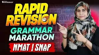 English Grammar - Rapid Revision | Verbal Ability Quick Revision | For NMAT & SNAP Exam