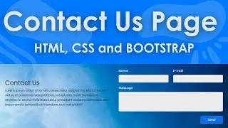 How to make an Effective Contact Us Page with the using of HTML, CSS and Bootstrap | in Hindi/Urdu